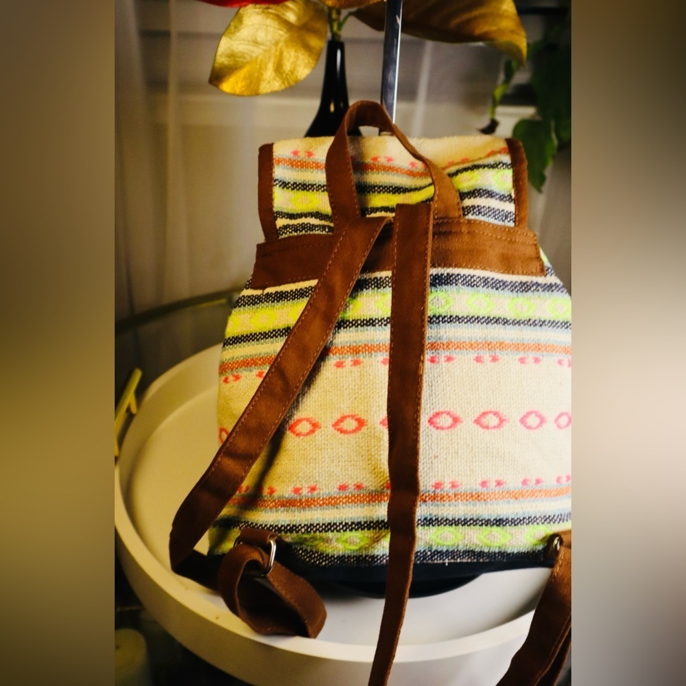 Mini Backpack Boho Aztec Multicolor - Picture 2 of 3